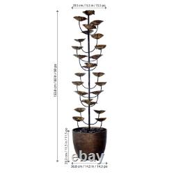1.5m Cascading Leaves Garden Water Feature Fountain Outdoor LED 60