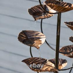 1.5m Cascading Leaves Garden Water Feature Fountain Outdoor LED 60