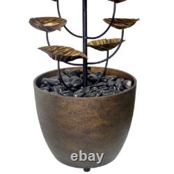 1.5m Cascading Leaves Garden Water Feature Fountain Outdoor LED 60