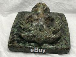 1 Bronzed Style Stone Garden Lion Wall Fountain Mask Spout Plaque Water Feature