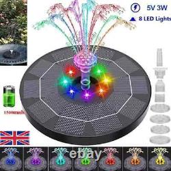 16CM Solar Panel Powered Fountain Water Feature Pump Garden Pool Pond Aquarium