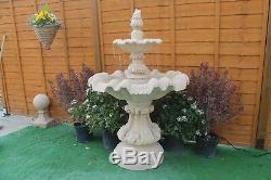 2 Teired Windsor Fountain Sandstone Garden Water Fountain Ornament Feature