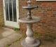 2 Tiered Candy Twist Fountain Stone Garden Water Fountain Feature