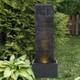 220v Patio Water Feature Fountain Tabletop Office Decor Buddha Falls Withled Light