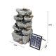 220v/solar Power Garden Water Feature Home Outdoor Fountain Led Waterfall Statue