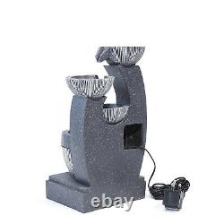220v or Solar Powered Garden Patio Water Feature Cascading Water Fountain w Pump