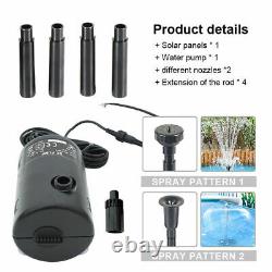 25W Solar Powered Panel Submersible Water Pump Solar Fountain, Garden Pond Pool