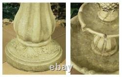 3 Level Water Fountain Feature Cascade Classical White Ivory Stone Effect Garden