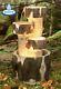 3 Stage Bowl Water Feature Fountain Cascade Natural Log Trunk Wood Effect Garden