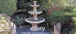 3 Tier Barcelona Water Fountain Stone Water Feature 3 Tiered Garden Ornament