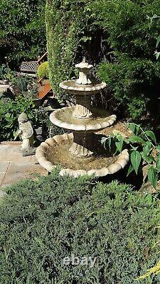 3 Tier Barcelona Water Fountain Stone Water Feature 3 Tiered Garden Ornament