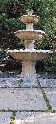 3 Tier Barcelona Water Fountain Stone Water Feature 3 Tiered Garden Ornament