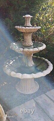 3 Tier Barcelona Water Fountain Stone Water Feature 3 Tiered Garden Ornament