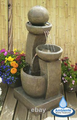 3 Tier Friendship Water fountain Feature Cascade Contemporary Stone Effect
