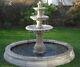 3 Tiered Barcelona, Large Cambridge Surround Water Fountain Garden Featur