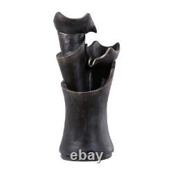3 Tiers Garden 60.5cm Tall Cascading Water Feature Outdoor Fountain with Light
