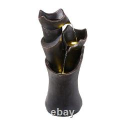3 Tiers Garden 60.5cm Tall Cascading Water Feature Outdoor Fountain with Light