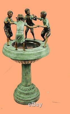 4 Foot Tall Bronzed Ornate Outdoor Garden Water Feature Fountain Decor Sale Larg