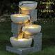 4 Tier Jar Jug Water Feature Fountain Cascade Garden Stone Effect Self Contained