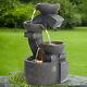 4 Tier Led Garden Water Feature Fountain Outdoor Electric Pump Cascade Statue