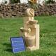 4 Tier Led Solar Garden Fountain Pump Water Feature Cascade Statue Outdoor Home