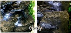 4 Tier Rock Cascade Water Feature Fountain Waterfall Natural Stone Effect Garden