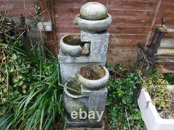 4 Tier Water Feature Indoor Outdoor Polyresin Garden Fountain