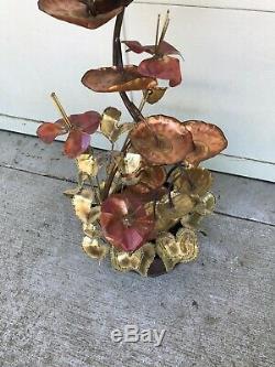 48 Indoor Water Fountain Lilly Pads Coy Copper for Yard Garden Artist Signed