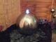 50cms S/s Sphere Modern Garden Water Feature, Outdoor Fountain Great Value