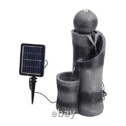 58cm Tall Solar Outdoor Garden Water Feature LED Statues Home Cascading Fountain