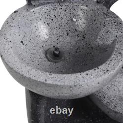 68cm Solar Powered Garden Water Feature LED Lights Large Cascade Water Fountain
