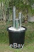 72cms Stainless Steel Tube Modern Garden Water Feature, Outdoor Fountain