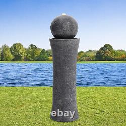 86CM Outdoor LED Water Feature Garden Fountain Electric Statue Ball Ornaments