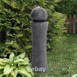 86CM Outdoor LED Water Feature Garden Fountain Electric Statue Ball Ornaments