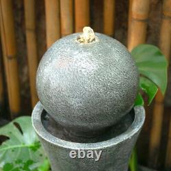 86CM Outdoor LED Water Feature Garden Fountain Electric Statue Ball Ornaments