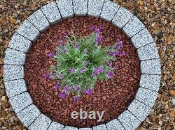 90 cm water circle white fountain base granite garden grass border paving slab