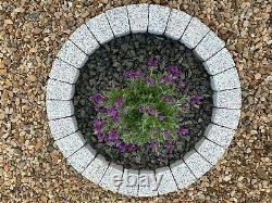 90 cm water circle white fountain base granite garden grass border paving slab