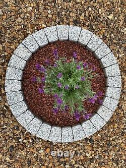 90 cm water circle white fountain base granite garden grass border paving slab