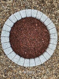 90 cm water circle white fountain base granite garden grass border paving slab