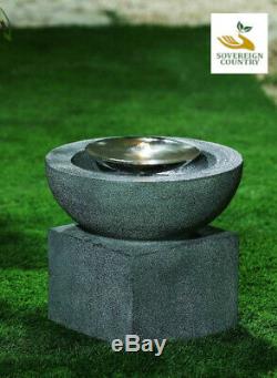 AVONDALE Small Garden Indoor Water Feature Fountain Stone LED Self-Contained
