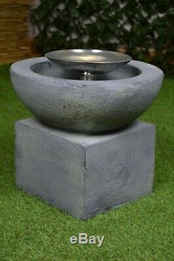 AVONDALE Small Garden Indoor Water Feature Fountain Stone LED Self-Contained