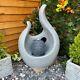 Abstract Flame Water Feature, Modern Water Feature, Garden Fountain, Solar Powered