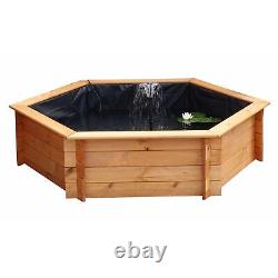 Aised Hexagon Garden Solar Pond Set with Solar Powered Water Pump Fountain & inc