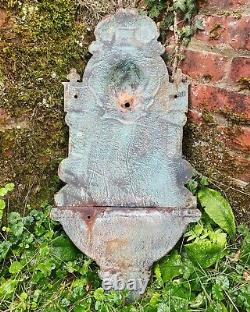 Antique Cast Iron Lion Head Wall Font Water Fountain
