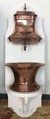 Antique French Copper Fountain Lavabo Water Fountain