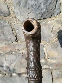 Antique-Italian Late 17th Century Wrought Iron Wolf Head Water Fountain Spout