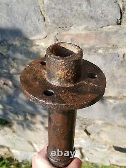 Antique-Italian Late 17th Century Wrought Iron Wolf Head Water Fountain Spout