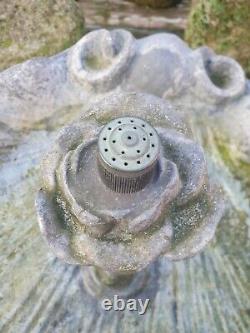 Antique Lead Garden Water Fountain Clam And Shell