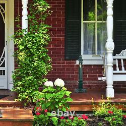 Antique-Style Freestanding Water Fountain, Garden Water Feature with Faucet