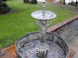 Antique lead garden water fountain water feature victorian C1900 large and heavy